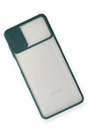 Mey İthalat®  Samsung Galaxy M51 Kılıf Palm Buzlu Kamera Sürgülü Silikon - Yeşil