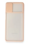Mey İthalat®  Samsung Galaxy M51 Kılıf Palm Buzlu Kamera Sürgülü Silikon - Pembe