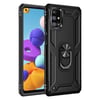 Mey İthalat®  Samsung Galaxy M51 Kılıf Sofya Yüzüklü Silikon Kapak - Siyah