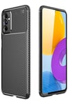 Mey İthalat®  Samsung Galaxy M52 5G Kılıf Auto Focus Karbon Kapak - Siyah