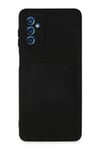 Mey İthalat®  Samsung Galaxy M52 5G Kılıf Kelvin Kartvizitli Silikon - Siyah