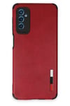 Mey İthalat®  Samsung Galaxy M52 5G Kılıf Loop Deri Silikon - Kırmızı