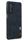 Mey İthalat®  Samsung Galaxy M52 5G Kılıf Loop Deri Silikon - Lacivert