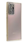 Mey İthalat®  Samsung Galaxy Note 20 Ultra Kılıf  Lensli Silikon - Gold
