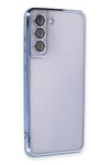 Mey İthalat®  Samsung Galaxy S21 FE Kılıf  Lensli Silikon - Açık Mavi