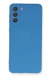 Mey İthalat®  Samsung Galaxy S21 Plus Kılıf Nano içi Kadife Silikon - Mavi