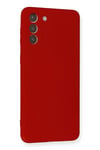 Mey İthalat®  Samsung Galaxy S21 Plus Kılıf Nano içi Kadife Silikon - Kırmızı
