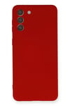 Mey İthalat®  Samsung Galaxy S21 Plus Kılıf Nano içi Kadife Silikon - Kırmızı