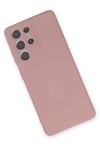 Mey İthalat®  Samsung Galaxy S21 Ultra Kılıf Nano içi Kadife Silikon - Pudra