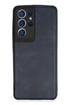 Mey İthalat®  Samsung Galaxy S21 Ultra Kılıf Loop Deri Silikon - Lacivert