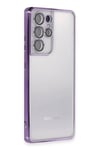 Mey İthalat®  Samsung Galaxy S21 Ultra Kılıf  Lensli Silikon - Mor