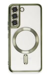 Mey İthalat®  Samsung Galaxy S22 Kılıf Kross Magneticsafe Kapak - Koyu Yeşil