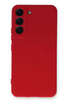 Mey İthalat®  Samsung Galaxy S22 Plus Kılıf Nano içi Kadife Silikon - Kırmızı
