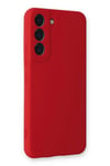 Mey İthalat®  Samsung Galaxy S22 Plus Kılıf Nano içi Kadife Silikon - Kırmızı