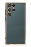 Mey İthalat®  Samsung Galaxy S22 Ultra Kılıf  Lensli Silikon - Gold