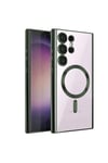 Mey İthalat®  Samsung Galaxy S22 Ultra Kılıf Kross Magneticsafe Kapak - Koyu Yeşil
