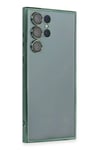 Mey İthalat®  Samsung Galaxy S22 Ultra Kılıf  Lensli Silikon - Yeşil
