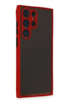 Mey İthalat®  Samsung Galaxy S22 Ultra Kılıf Montreal Silikon Kapak - Kırmızı