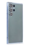 Mey İthalat®  Samsung Galaxy S22 Ultra Kılıf  Lensli Silikon - Açık Mavi