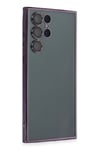 Mey İthalat®  Samsung Galaxy S22 Ultra Kılıf  Lensli Silikon - Mor