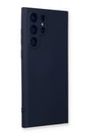 Mey İthalat®  Samsung Galaxy S22 Ultra Kılıf Nano içi Kadife Silikon - Lacivert