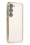 Mey İthalat®  Samsung Galaxy S23 Kılıf  Lensli Silikon - Gold