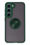 Mey İthalat®  Samsung Galaxy S23 Kılıf Montreal Yüzüklü Silikon Kapak - Yeşil