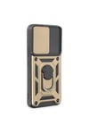 Mey İthalat®  Samsung Galaxy S23 Kılıf Pars Lens Yüzüklü Silikon - Gold