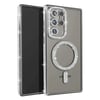 Mey İthalat®  Samsung Galaxy S23 Ultra Joke Simli Magneticsafe Kılıf - Gümüş