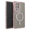 Mey İthalat®  Samsung Galaxy S23 Ultra Joke Simli Magneticsafe Kılıf - Pembe