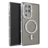 Mey İthalat®  Samsung Galaxy S23 Ultra Joke Simli Magneticsafe Kılıf - Gümüş