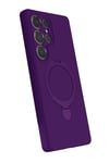Mey İthalat®  Samsung Galaxy S23 Ultra Regal Magsafe Standlı Kapak - Derin Mor
