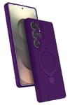 Mey İthalat®  Samsung Galaxy S23 Ultra Regal Magsafe Standlı Kapak - Derin Mor