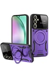 Mey İthalat®  Samsung Galaxy S24 FE Kılıf Joy Lens Standlı Kapak - Mor