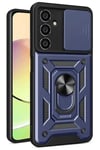Mey İthalat®  Samsung Galaxy S24 FE Pars Lens Yüzüklü Silikon - Lacivert