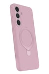 Mey İthalat®  Samsung Galaxy S24 FE Regal Magsafe Standlı Kapak - Açık Pembe
