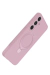 Mey İthalat®  Samsung Galaxy S24 FE Regal Magsafe Standlı Kapak - Açık Pembe