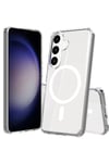 Mey İthalat®  Samsung Galaxy S24 Kılıf Magneticsafe Şeffaf Silikon - Şeffaf