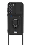 Mey İthalat®  Samsung Galaxy S24 Plus Kılıf Zuma Kartvizitli Yüzüklü Silikon - Siyah