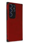 Mey İthalat®  Samsung Galaxy S24 Ultra Kılıf Loop Deri Silikon - Kırmızı