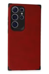 Mey İthalat®  Samsung Galaxy S24 Ultra Kılıf Loop Deri Silikon - Kırmızı