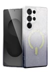 Mey İthalat®  Samsung Galaxy S24 Ultra Pummel Shiny Magsafe Kapak - Siyah