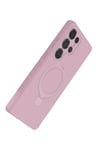 Mey İthalat®  Samsung Galaxy S24 Ultra Regal Magsafe Standlı Kapak - Açık Pembe