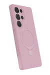 Mey İthalat®  Samsung Galaxy S24 Ultra Regal Magsafe Standlı Kapak - Açık Pembe