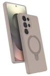 Mey İthalat®  Samsung Galaxy S24 Ultra Regal Magsafe Standlı Kapak - Çöl Titanyum