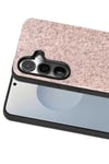 Mey İthalat®  Samsung Galaxy S25 Bright Simli Kapak - Pembe