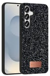 Mey İthalat®  Samsung Galaxy S25 Bright Simli Kapak - Siyah