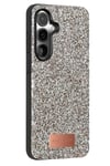 Mey İthalat®  Samsung Galaxy S25 Bright Simli Kapak - Gümüş