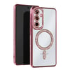Mey İthalat®  Samsung Galaxy S25 Edge Joke Simli Magneticsafe Kılıf - Pembe