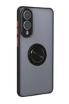 Mey İthalat®  Samsung Galaxy S25 Edge Kılıf Montreal Yüzüklü Silikon Kapak - Siyah